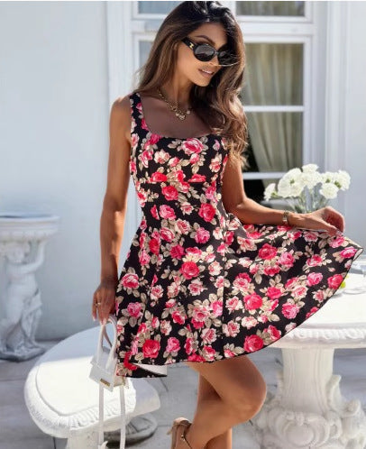 Sol® | Women'S Floral Backless Mini Dress