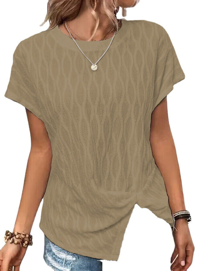 Zulema® | Women'S Comfortable Knitted Top With Knotted Hem And Structured Design