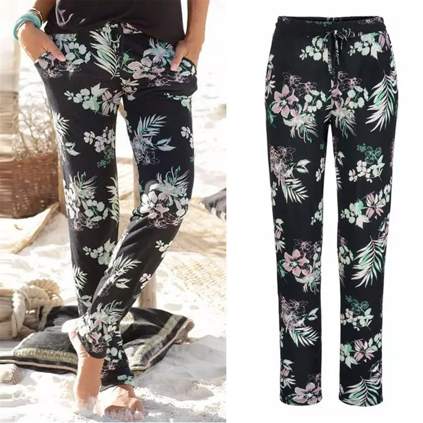 Zaida® | Women'S Floral Pattern Chic Lounge Pants