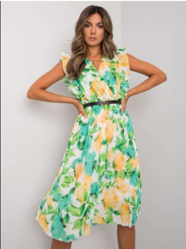 Eugenia® | Women'S Floral Ruffle Midi Dress