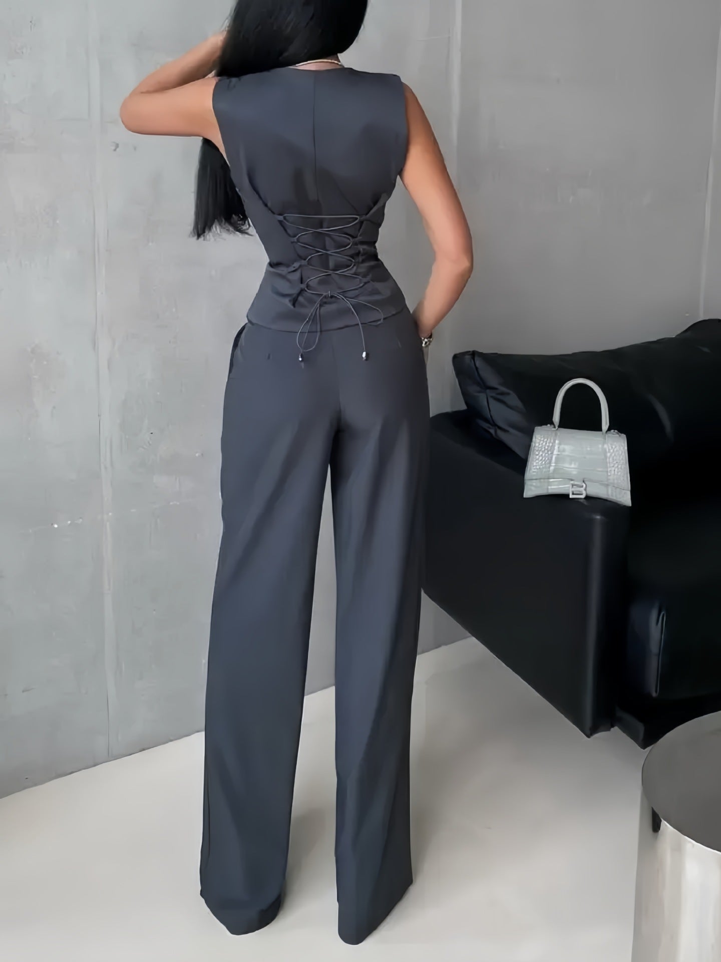 Rita® | Women'S Suit Set With Sleeveless Vest And Comfortable Trousers