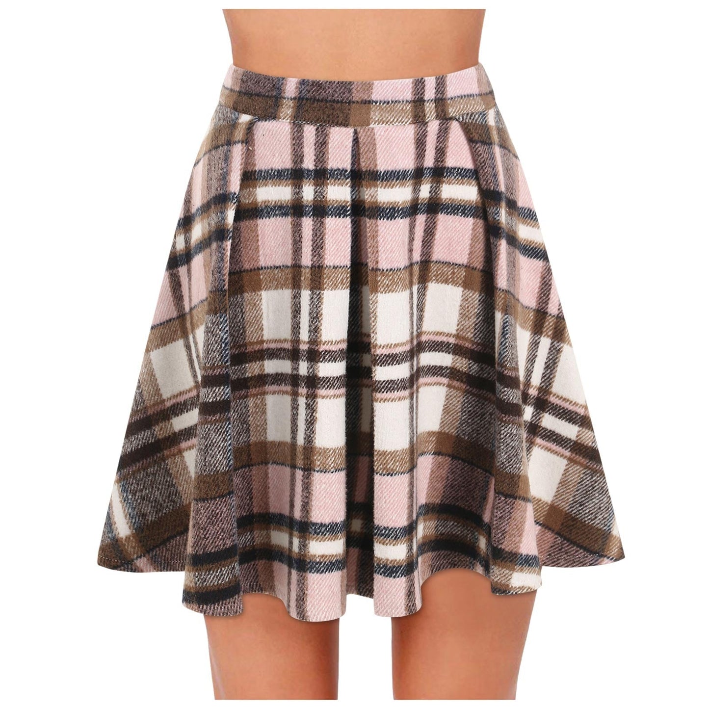 Sara® | Women'S Flared Checked A-Line Skirt