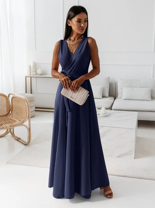 Anita® | Women'S Solid V-Neck Long Dress