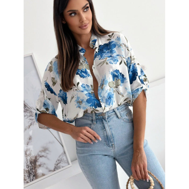 Vera® | Women'S Floral Oversized Button Top