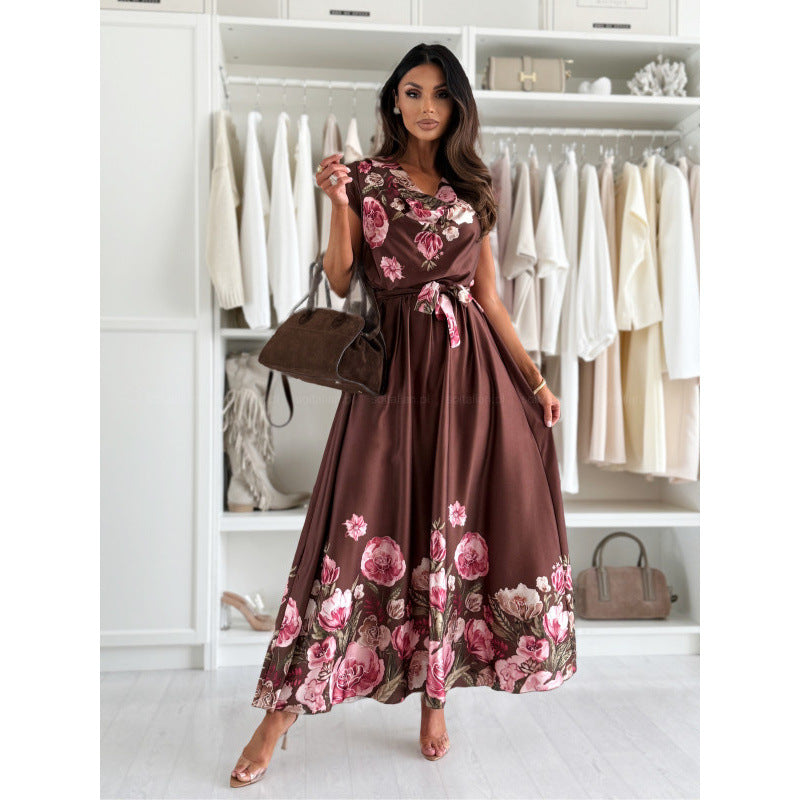 Tamara® | Women'S Floral Maxi Dress With High Slit Hem