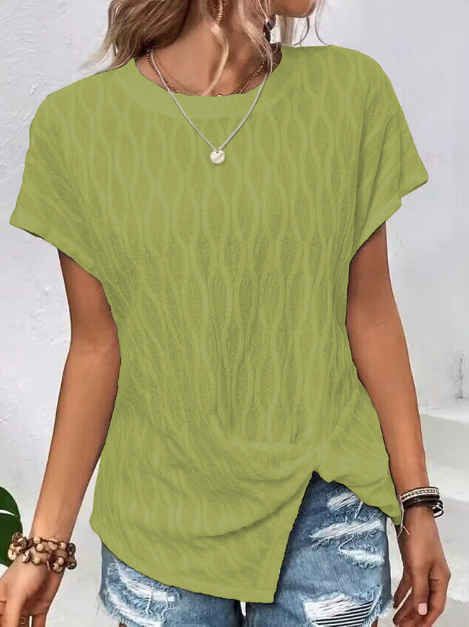 Zulema® | Women'S Comfortable Knitted Top With Knotted Hem And Structured Design