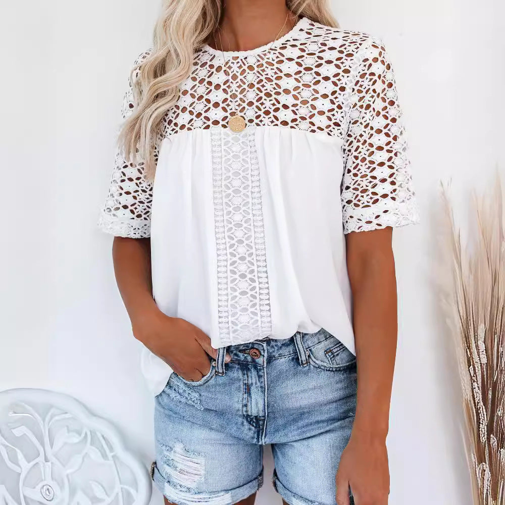 Lilian® | Women'S Blouse With Lace Details And Loose Fit