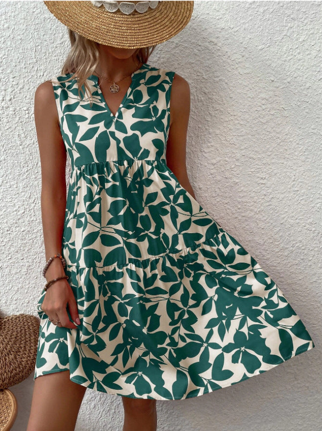 Julieta® | Women'S A-Line Sleeveless Summer Dress With V-Neck Design
