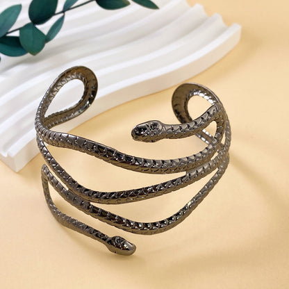 Punk Metal Snake Wrap Bracelet