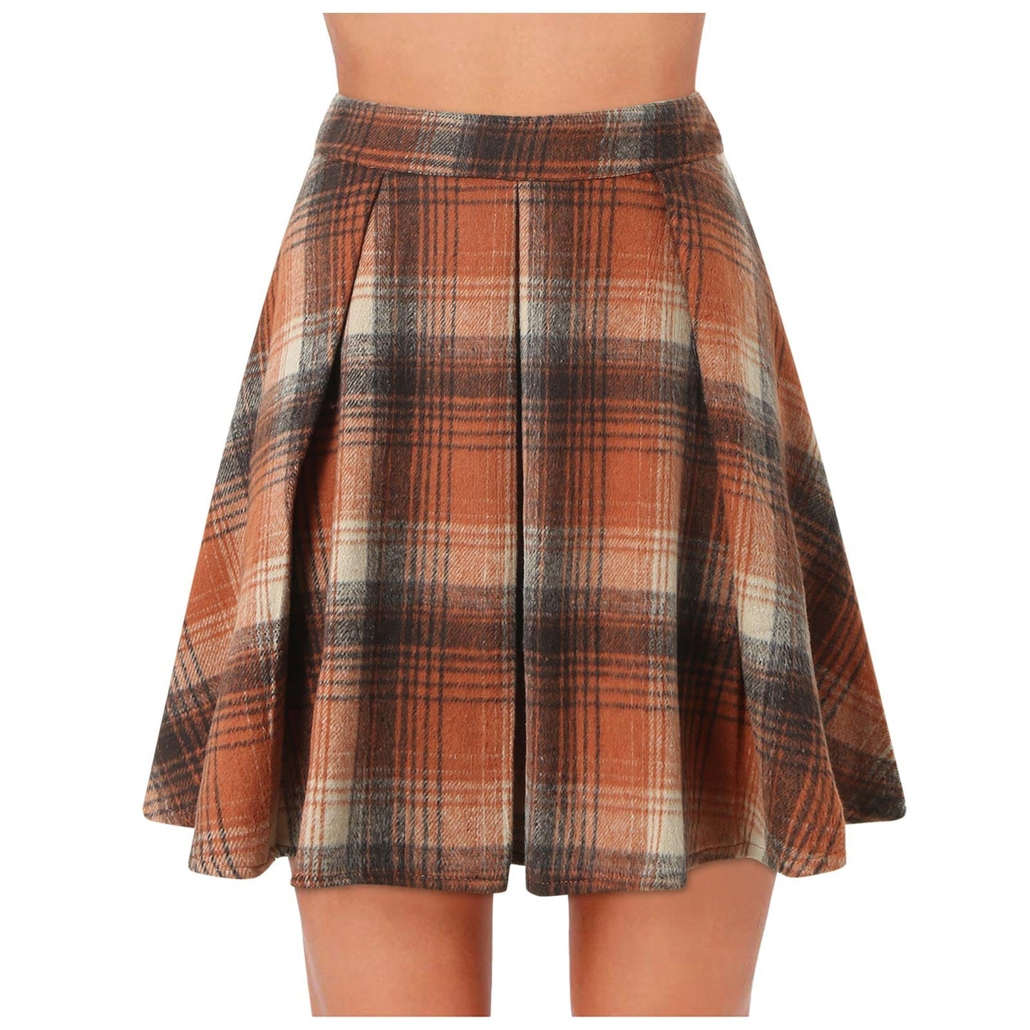 Sara® | Women'S Flared Checked A-Line Skirt
