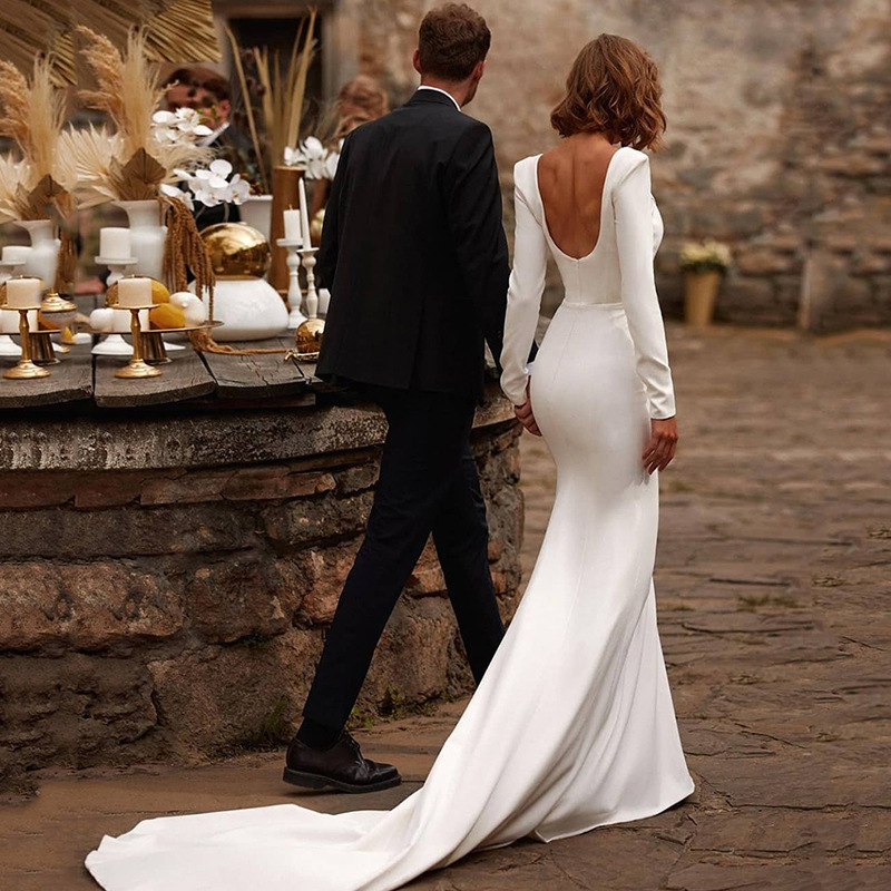 Rafaela® | Wedding Dress With Square Neckline And Long Sleeves
