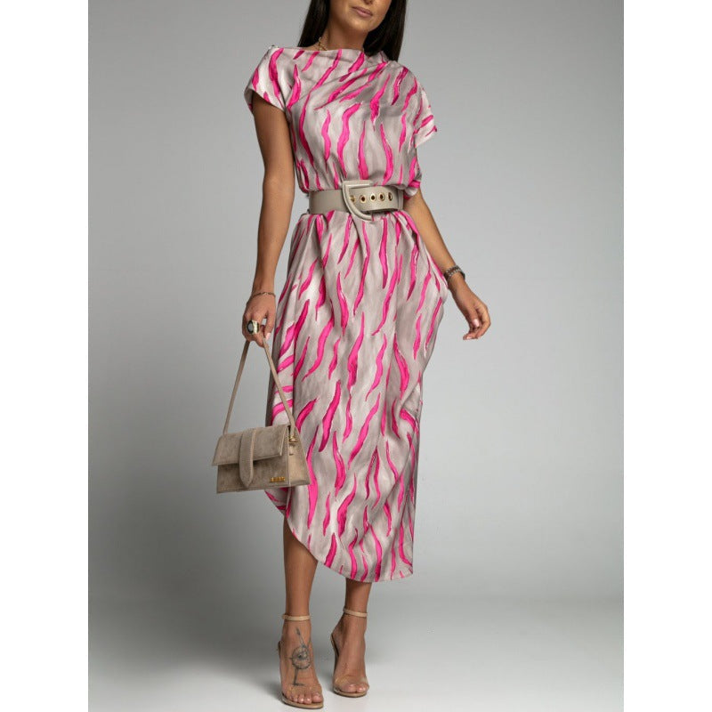 Zaida® | Women'S Asymmetric Midi Dress With Unique Print