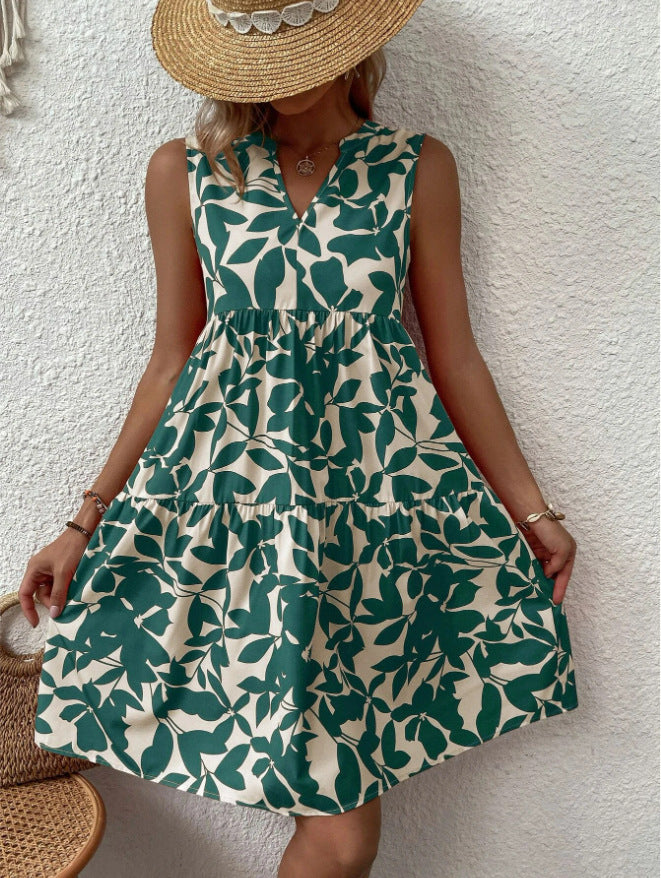 Julieta® | Women'S A-Line Sleeveless Summer Dress With V-Neck Design