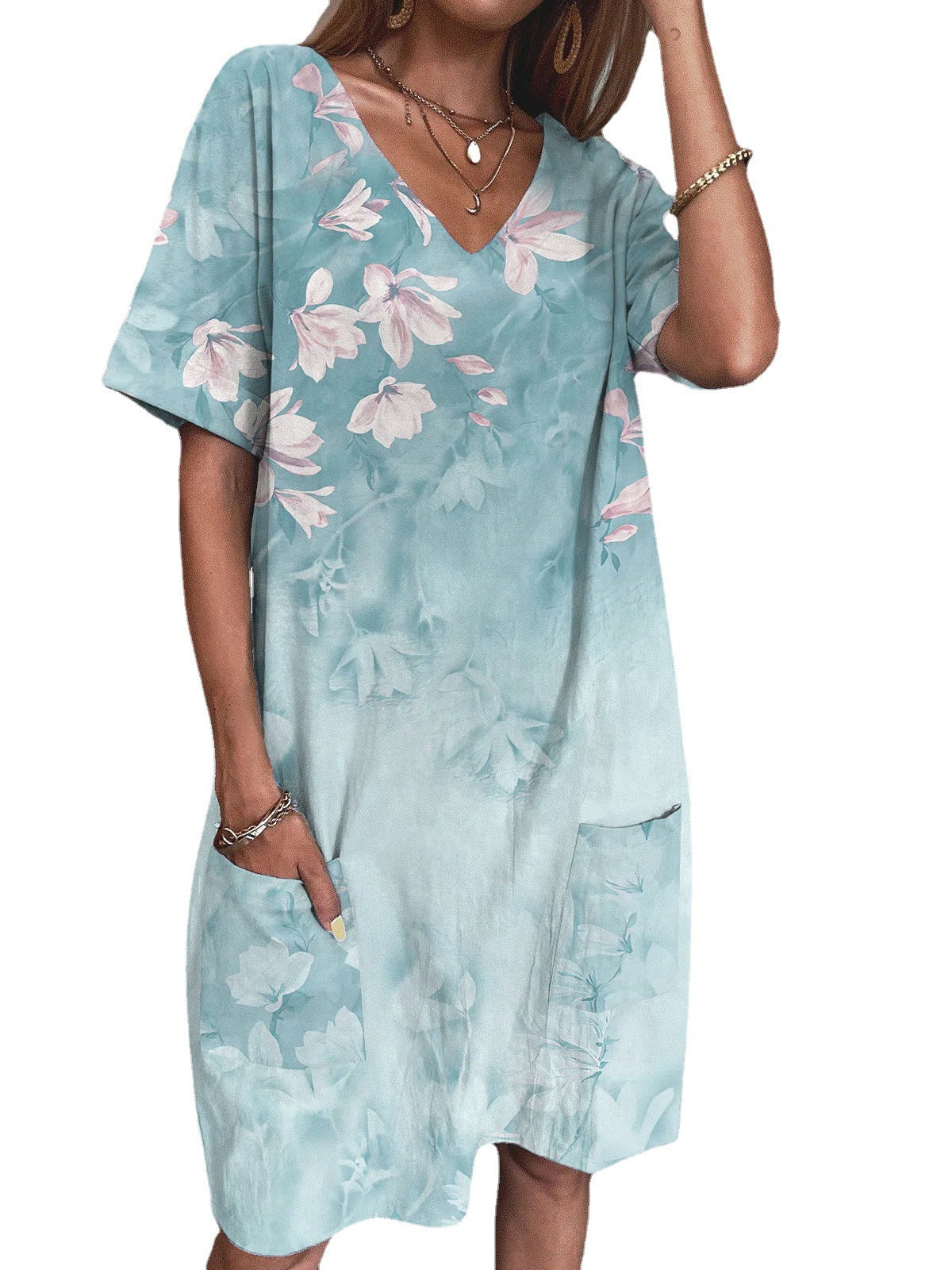Octavia® | Women'S Floral Print V-Neck Summer Dress