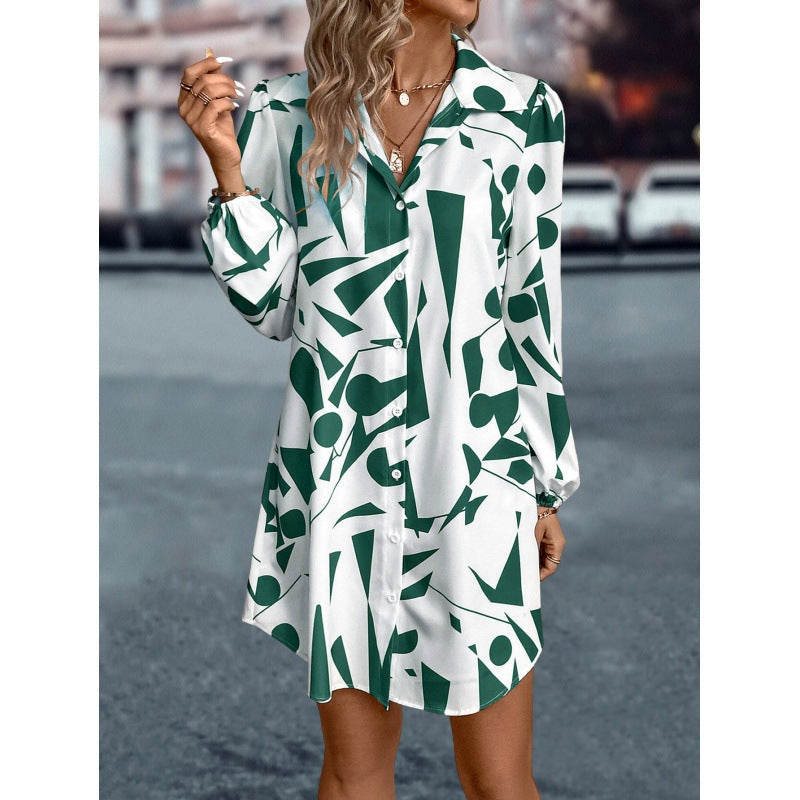 Pilar® | Women'S Abstract Printed Shirt Dress