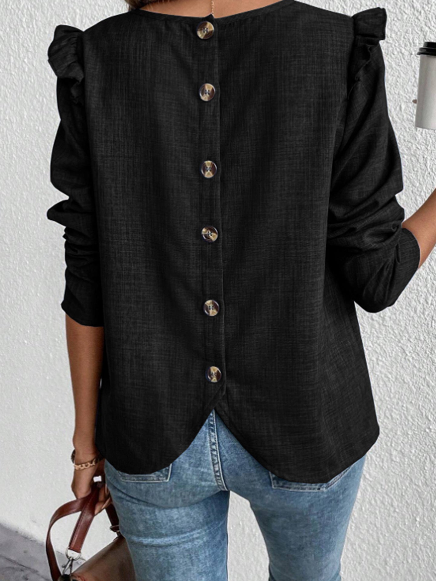 Juana® | Women'S Blouse With Ruffle Details And Button Closure