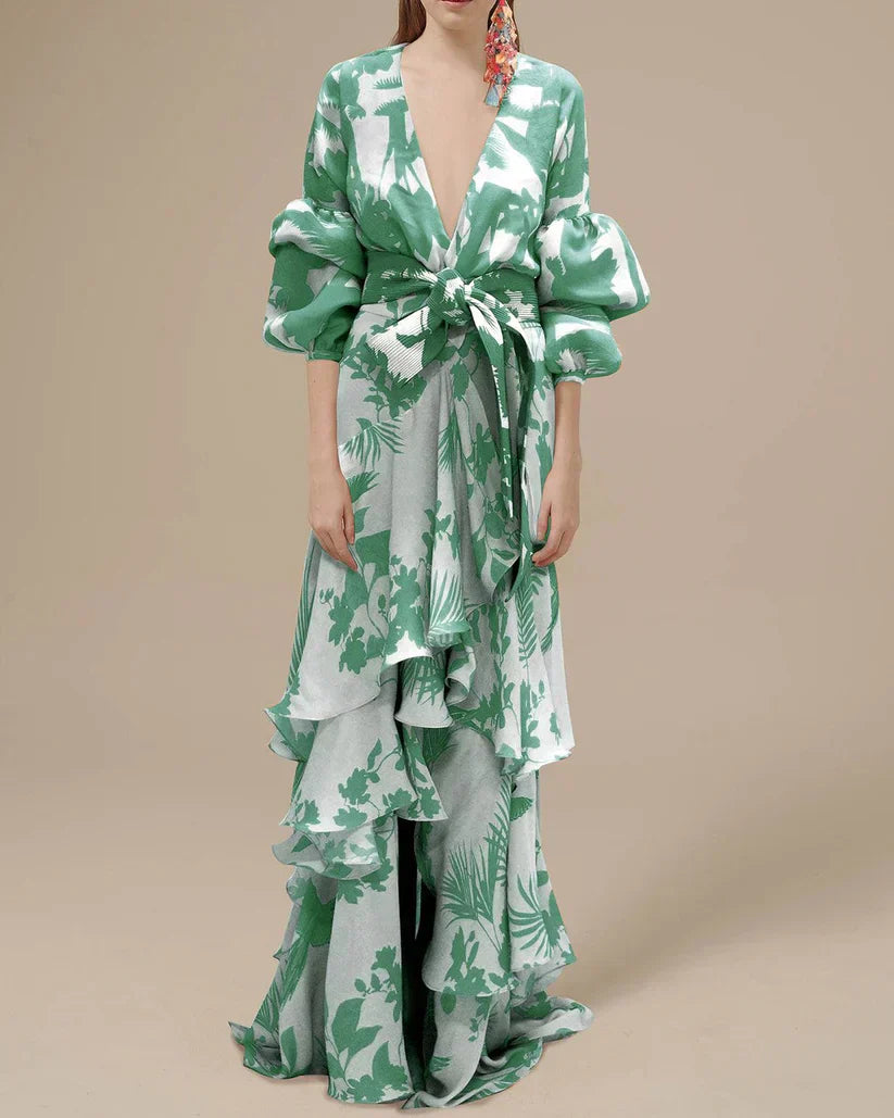 Eugenia® | Printed Chiffon Party Dress