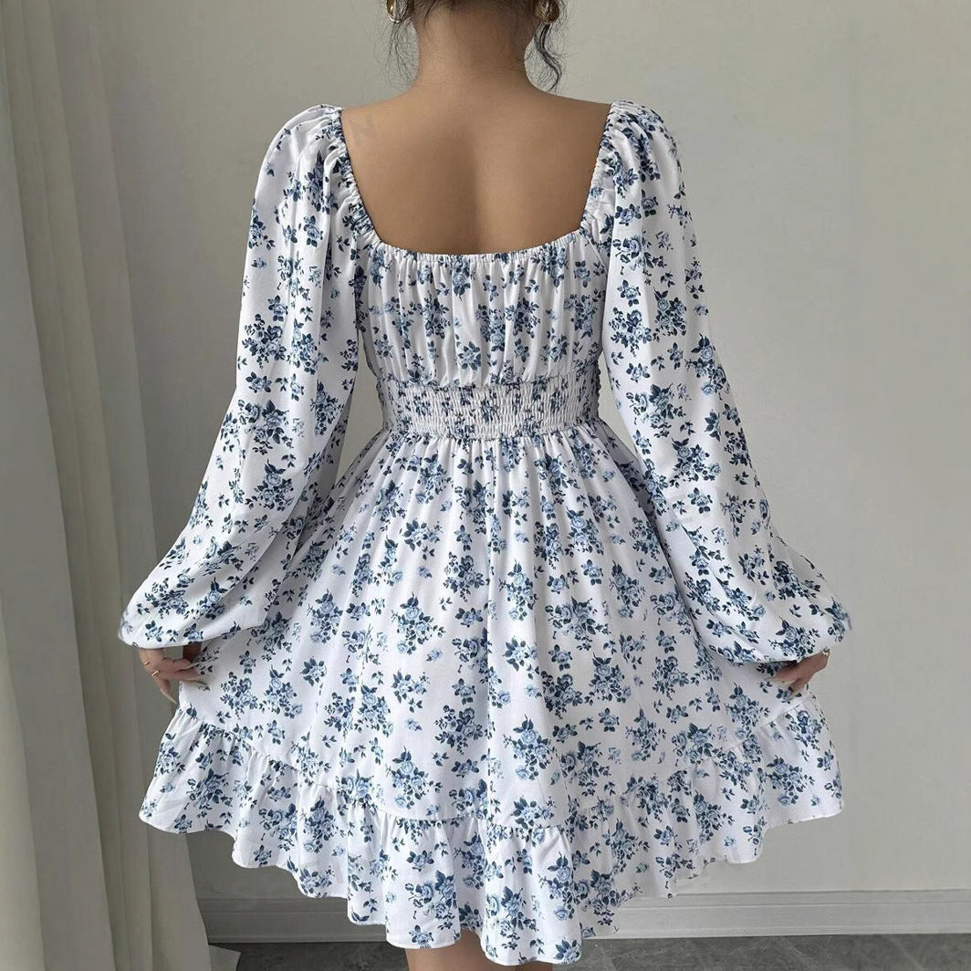 Karen® | Women'S Floral Dress With Balloon Sleeves And Gathered Waistband