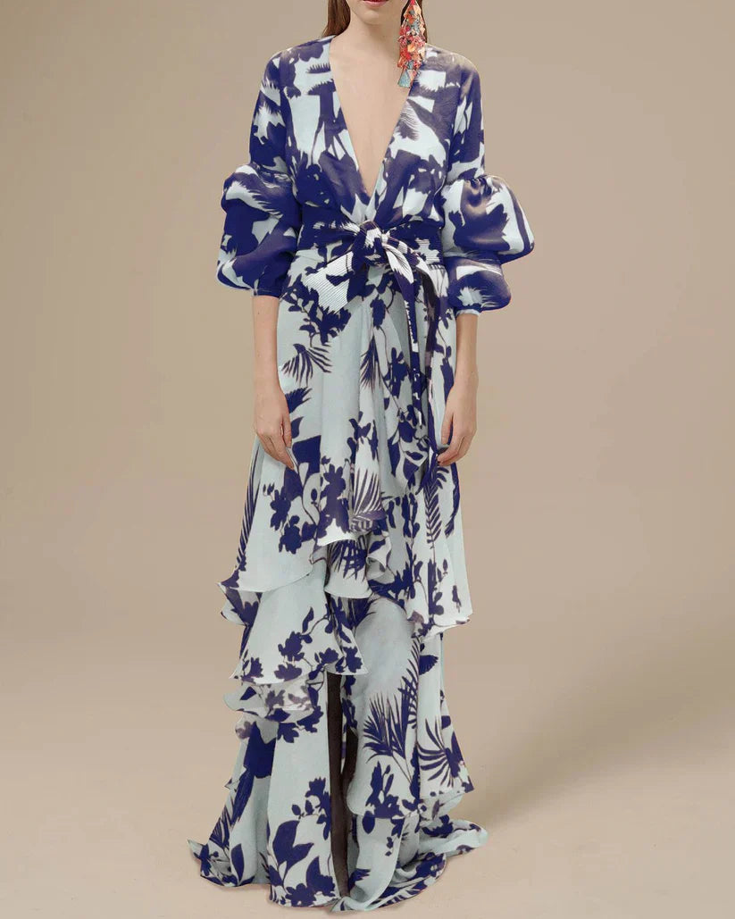 Eugenia® | Printed Chiffon Party Dress