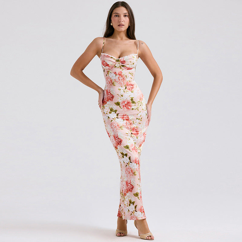 Georgina® | Women'S Floral Satin Maxi Dress