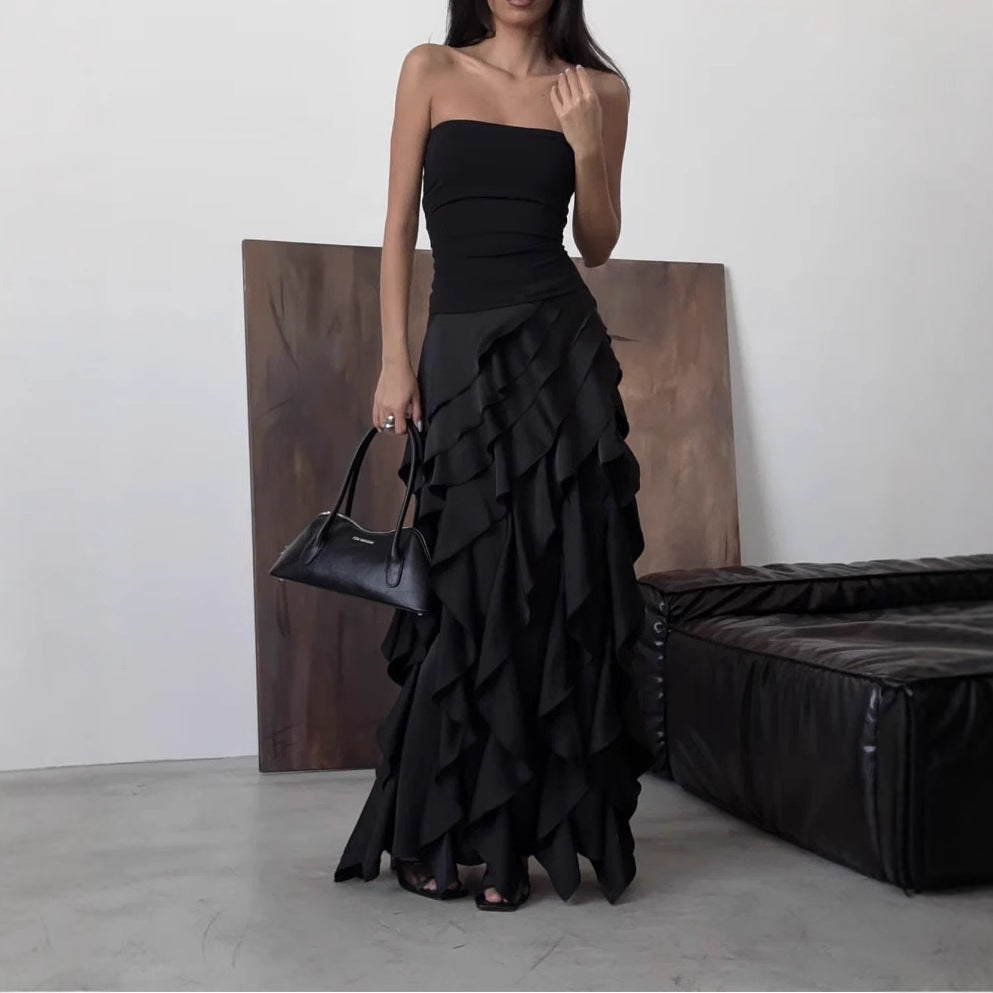 Mercedes® | Women'S Evening Dress With Flowing Ruffle Details