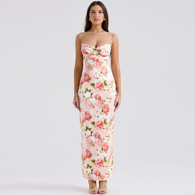 Georgina® | Women'S Floral Satin Maxi Dress