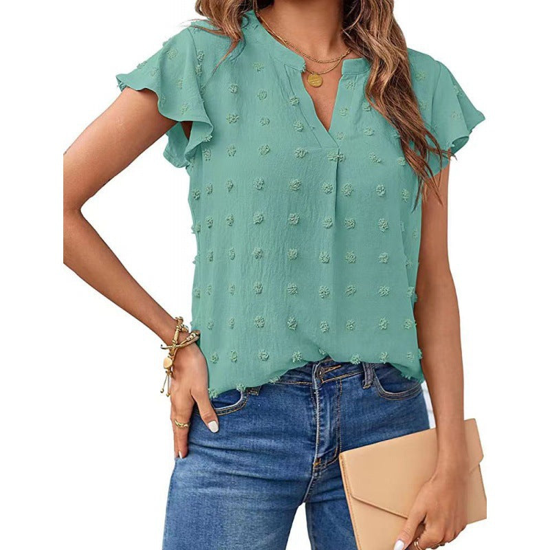 Merced® | Women'S Blouse Shirt With Ruffle Sleeves