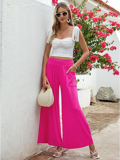Julieta® | Women'S Comfortable Culottes With Elastic Waistband And Side Pockets