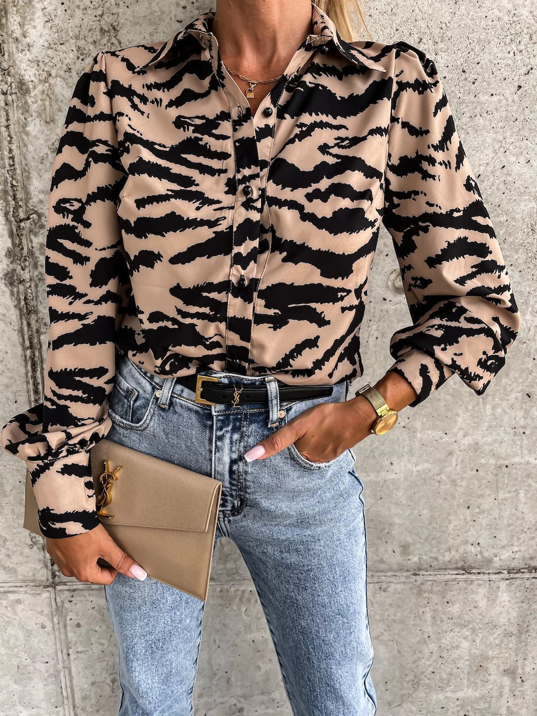 Eugenia® | Women'S Blouse With Floral Design And Voluminous Sleeves