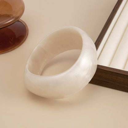 Tie Dye Acrylic Wide Curved Vintage Bracelet