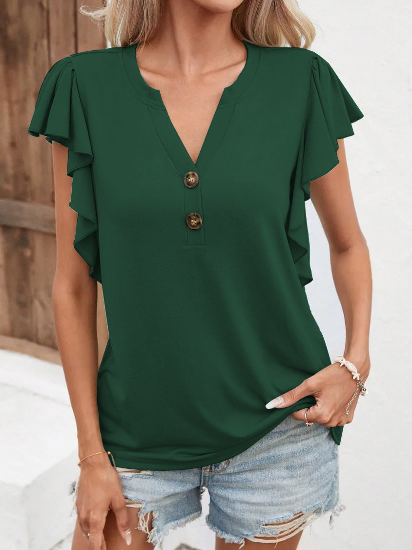 Juliana® | Women'S Blouse With Ruffle Details And Button Closure