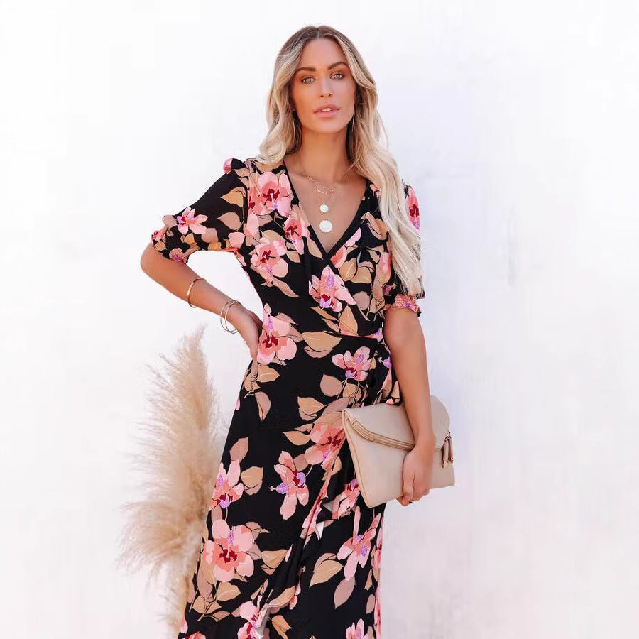 Paty® | Women'S Floral Wrap Maxi Dress