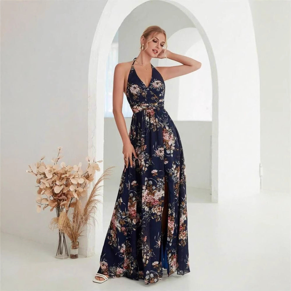 Xara® | Women'S Floral Design High Slit Maxi Dress