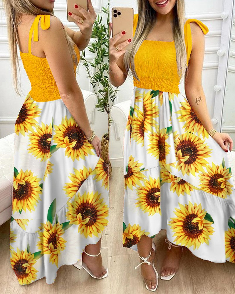 Xenia® | Women'S Floral Maxi Dress With Adjustable Shoulder Straps
