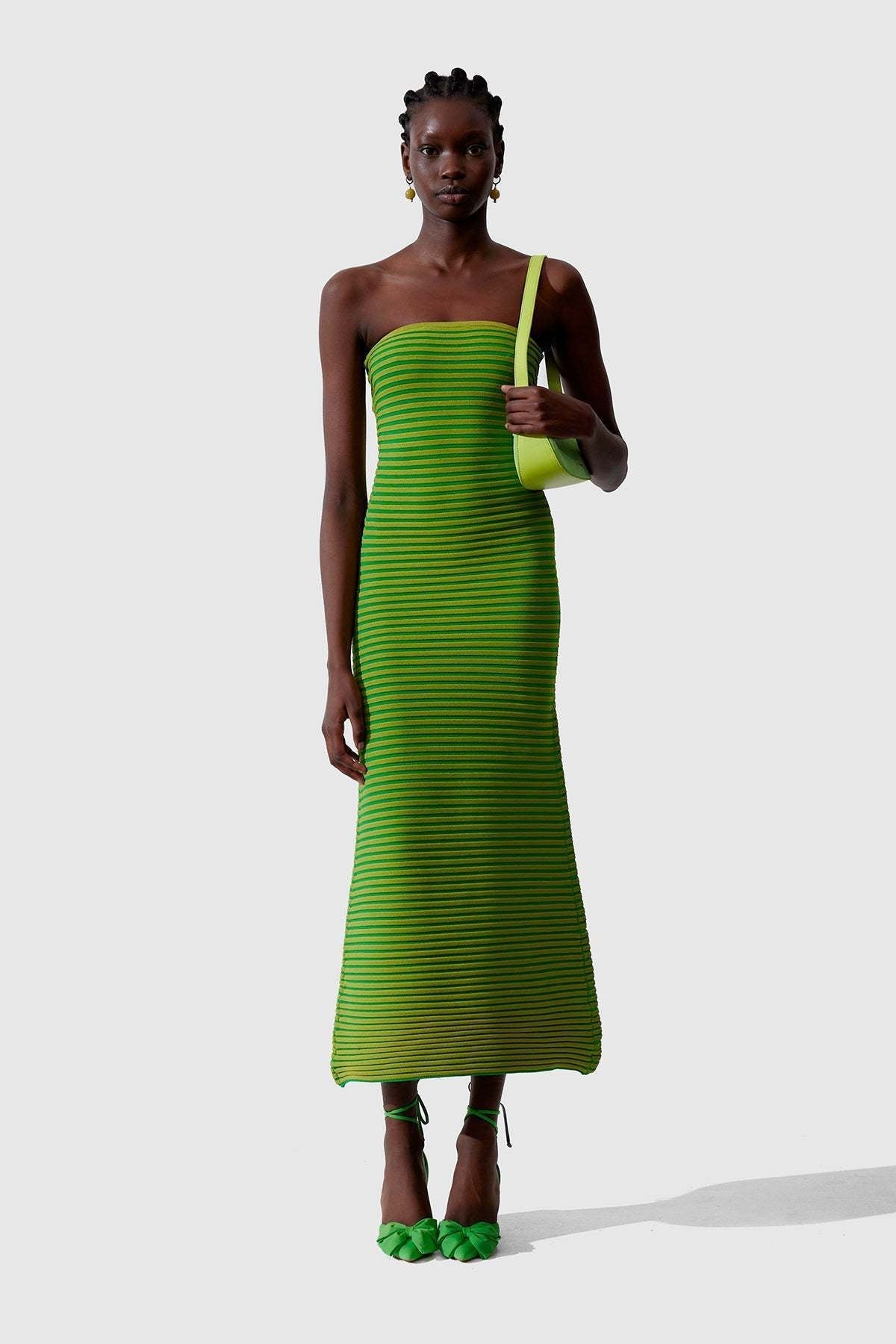 Susana® | Sleeveless Maxi Dress In Striped Knit