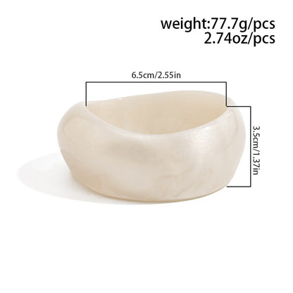 Tie Dye Acrylic Wide Curved Vintage Bracelet