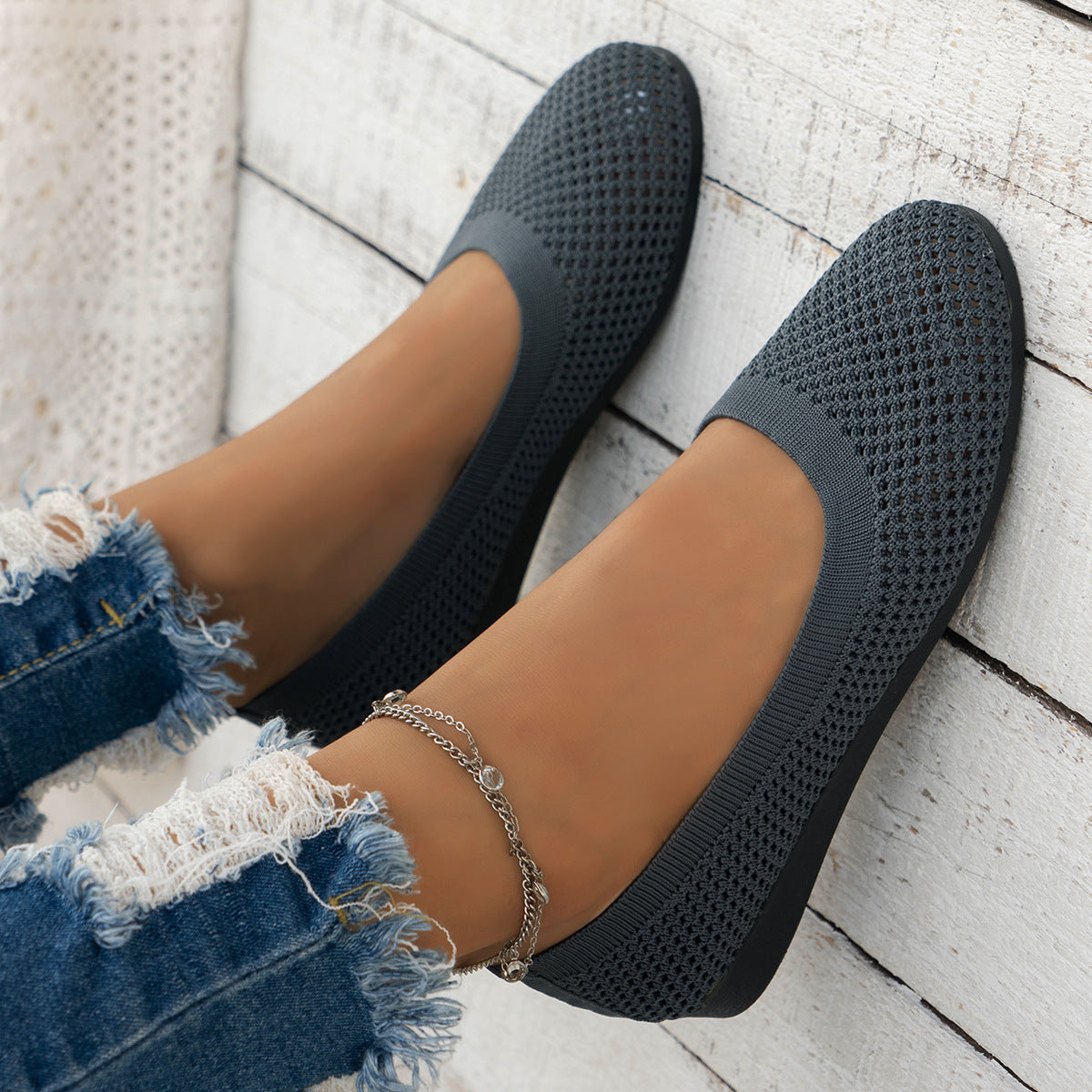 Mónica® | Women'S Breathable Knit Ballet Shoes