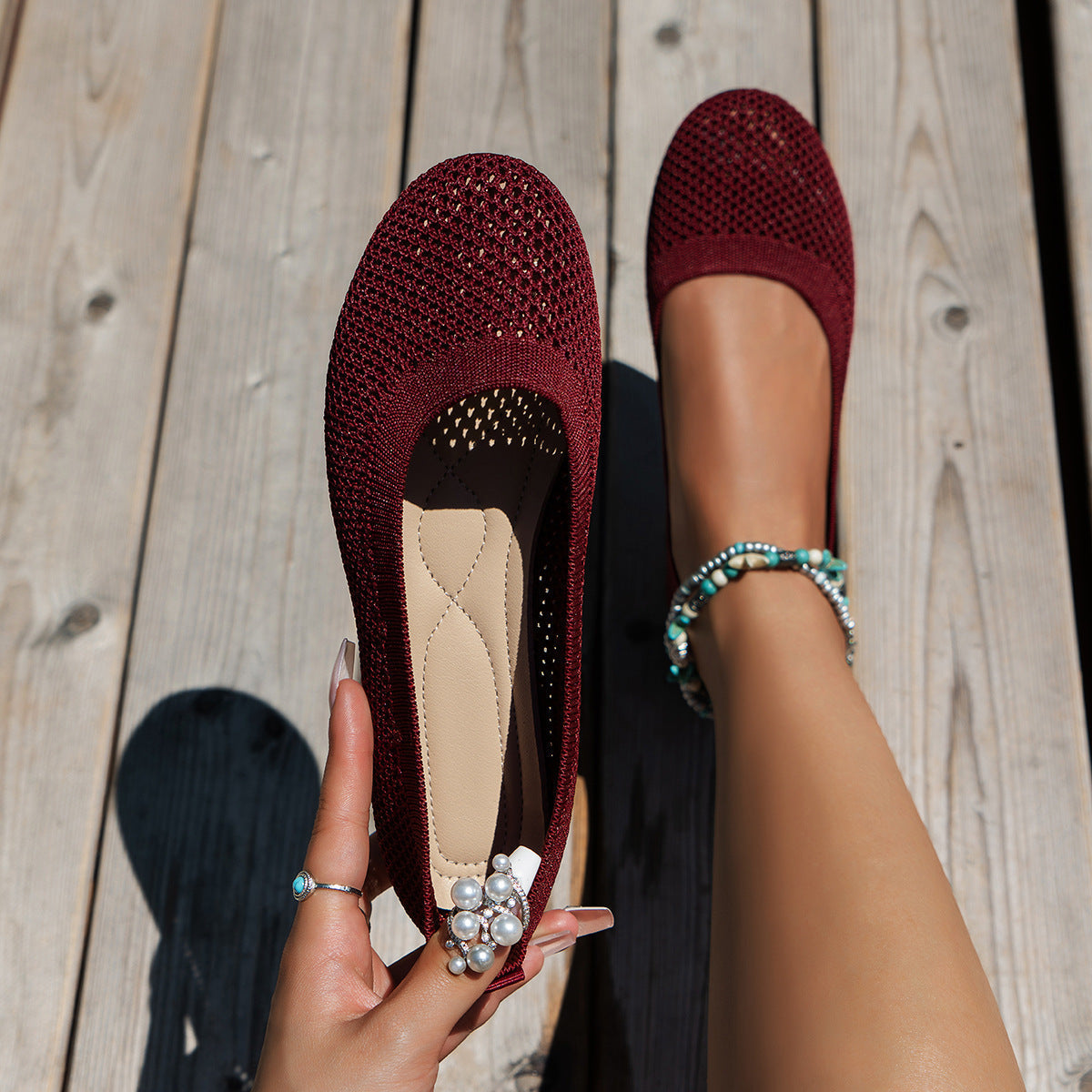 Mónica® | Women'S Breathable Knit Ballet Shoes