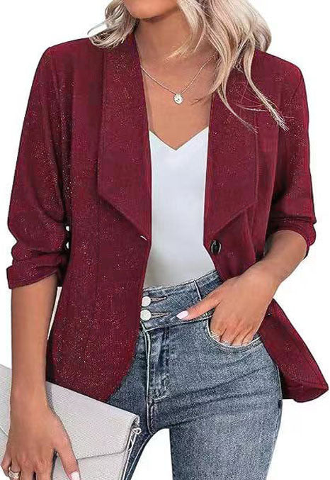 Irene® | Women'S Blazer Jacket With Glitter Accents And Figure-Shaping Cut