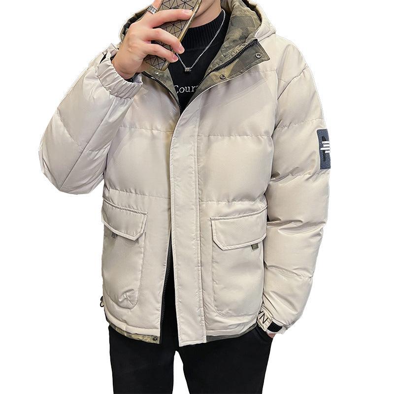 Rita | Men's hooded down jacket with quilted design