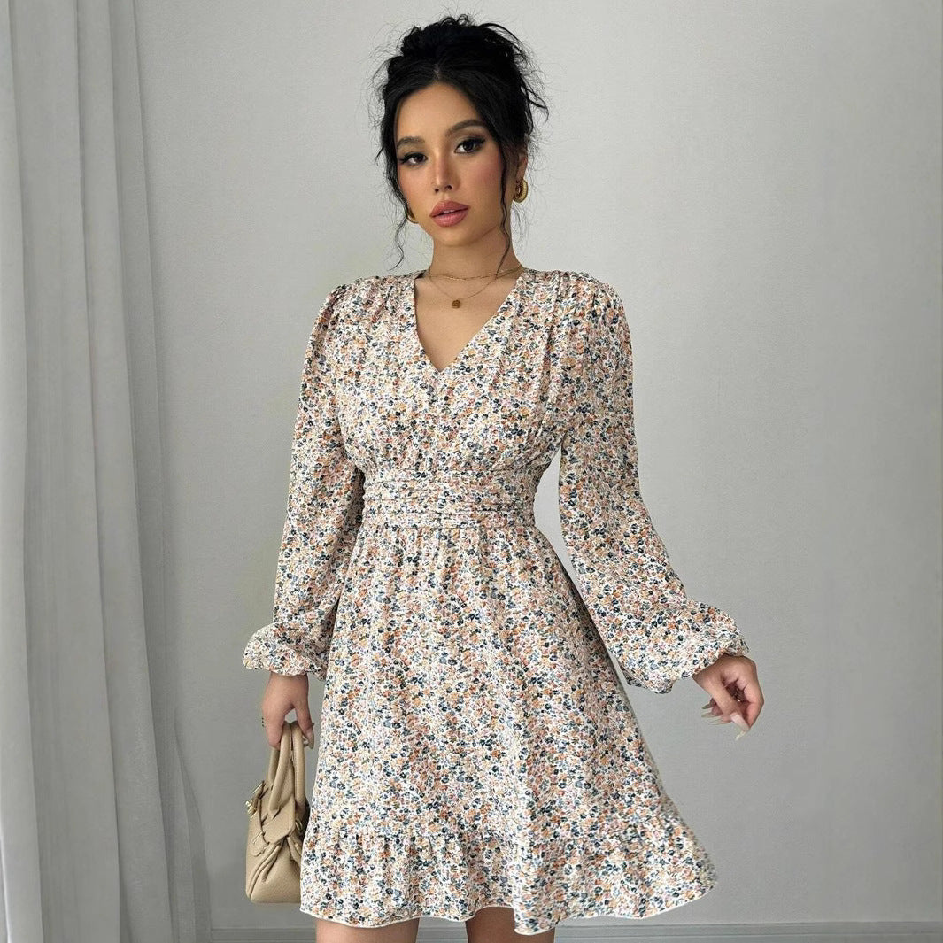 Yesenia® | Women'S Floral Dress With V-Neck And Ruffle Details