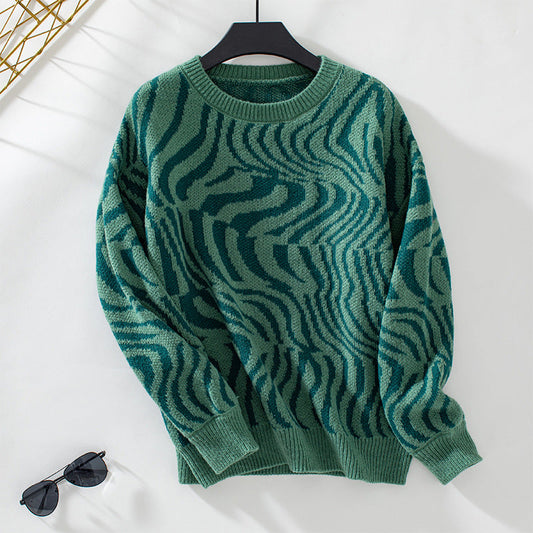 Ivanna | Jumper with a wave pattern and a crew neck