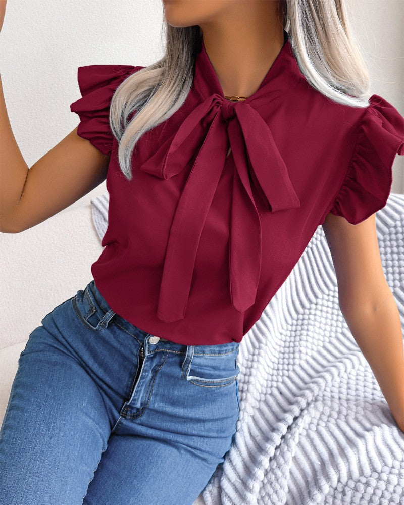 Johana® | Women'S Blouse With Ruffle Details And Elegant Bow