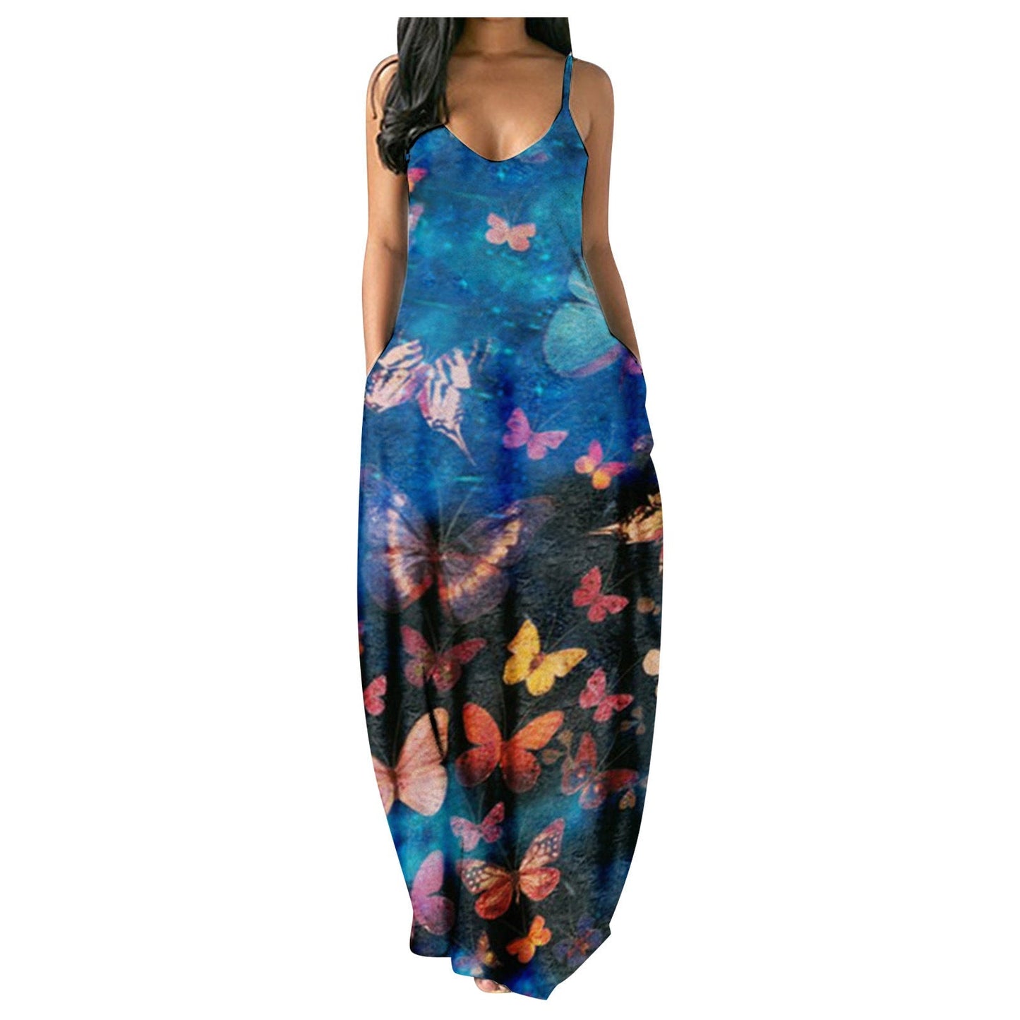 Ivanna® | Women'S Floral Maxi Dress With Adjustable Straps