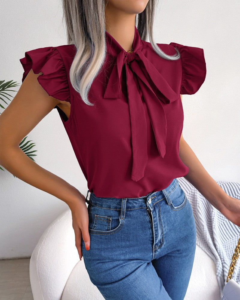 Johana® | Women'S Blouse With Ruffle Details And Elegant Bow
