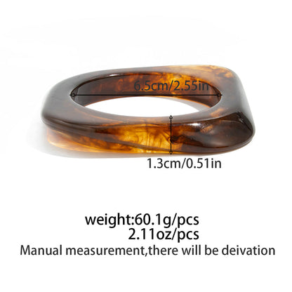 Wide Marble Texture Translucent Bracelet