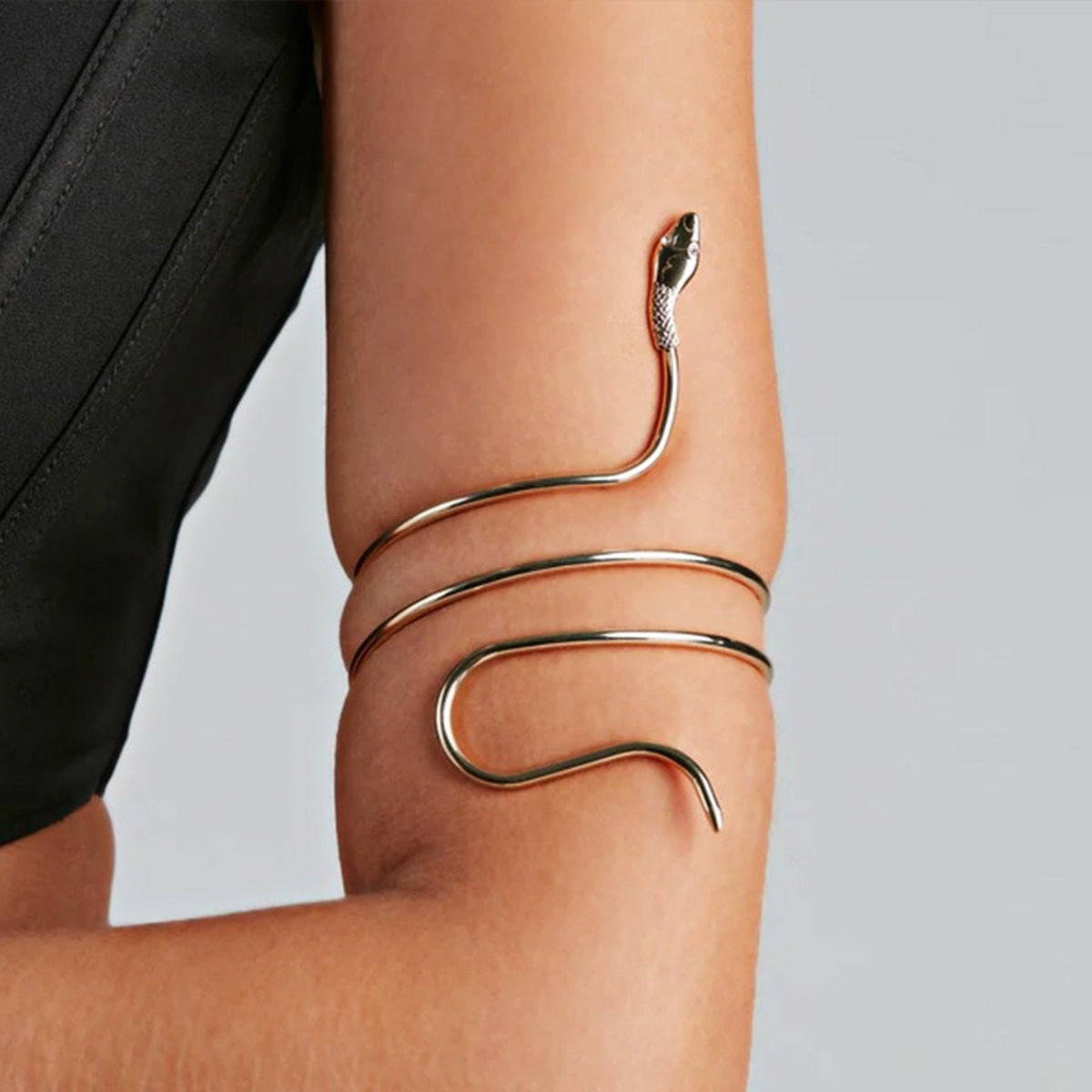 Twisted Wrap Snake Open Bracelet
