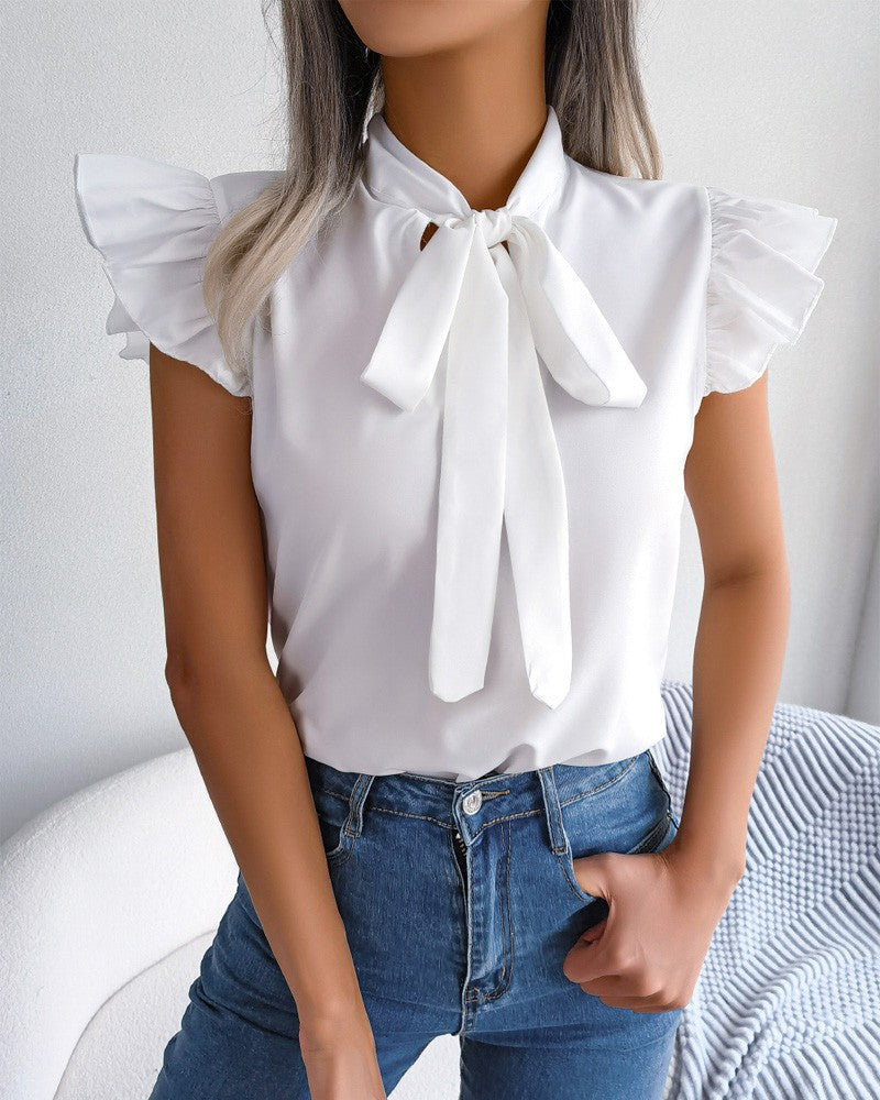 Johana® | Women'S Blouse With Ruffle Details And Elegant Bow