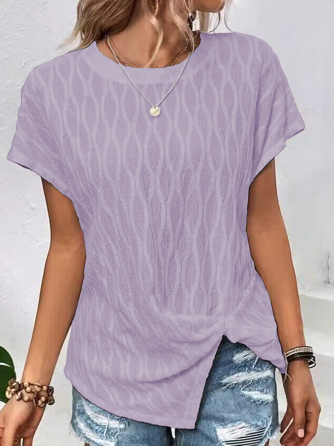 Zulema® | Women'S Comfortable Knitted Top With Knotted Hem And Structured Design