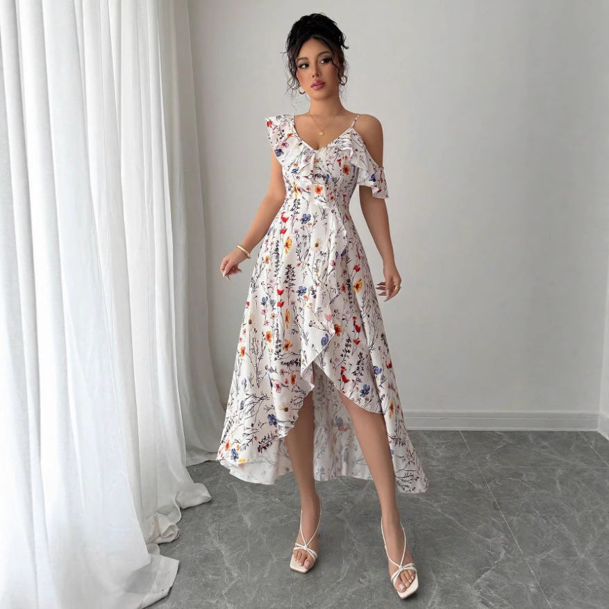 María Fernanda® | Women'S Blouse Dress With Asymmetric Hem And Ruffle Details